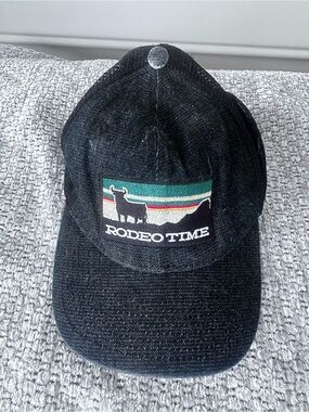 Rodeo Time Black Denim Cap